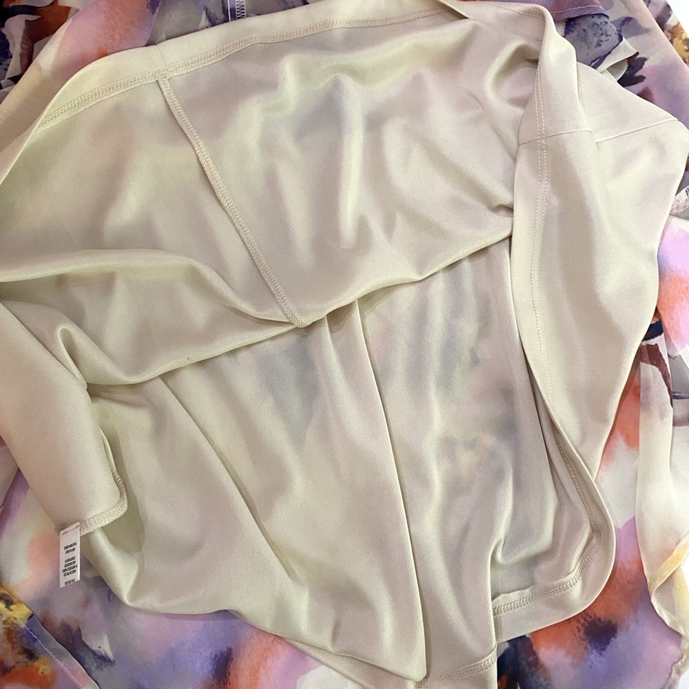 show me your Mumu Kylie Mini Dress in Abers Babers Floral Print Chiffon XL - Picture 8 of 10
